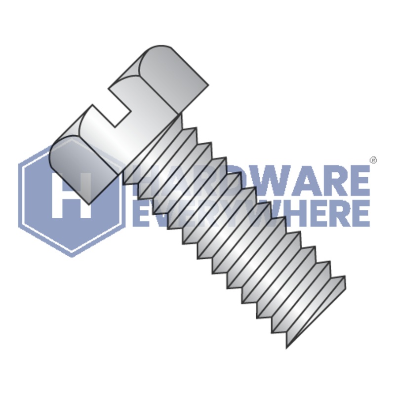 1/4-20 x 5/8 MACHINE SCREWS / Slotted / Hex Head / 18-8 Stainless / Plain