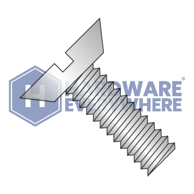 8-32 x 1/4 MACHINE SCREWS / Slotted / Flat Head Undercut / 18-8 Stainless / Plain