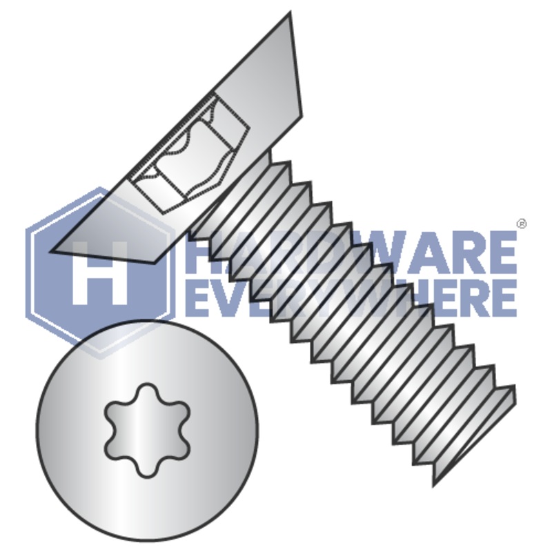 8-32 x 1/4 MACHINE SCREWS / Torx / Flat Head Undercut / 18-8 Stainless / Plain