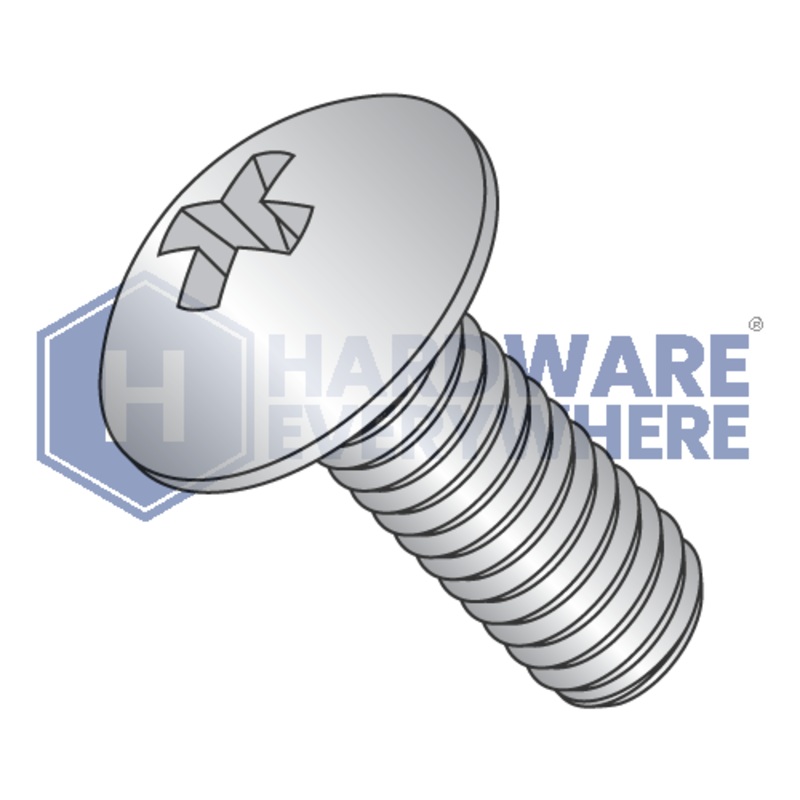 1/4-20 x 5/8 MACHINE SCREWS / Phillips / Truss Head / 18-8 Stainless / Plain
