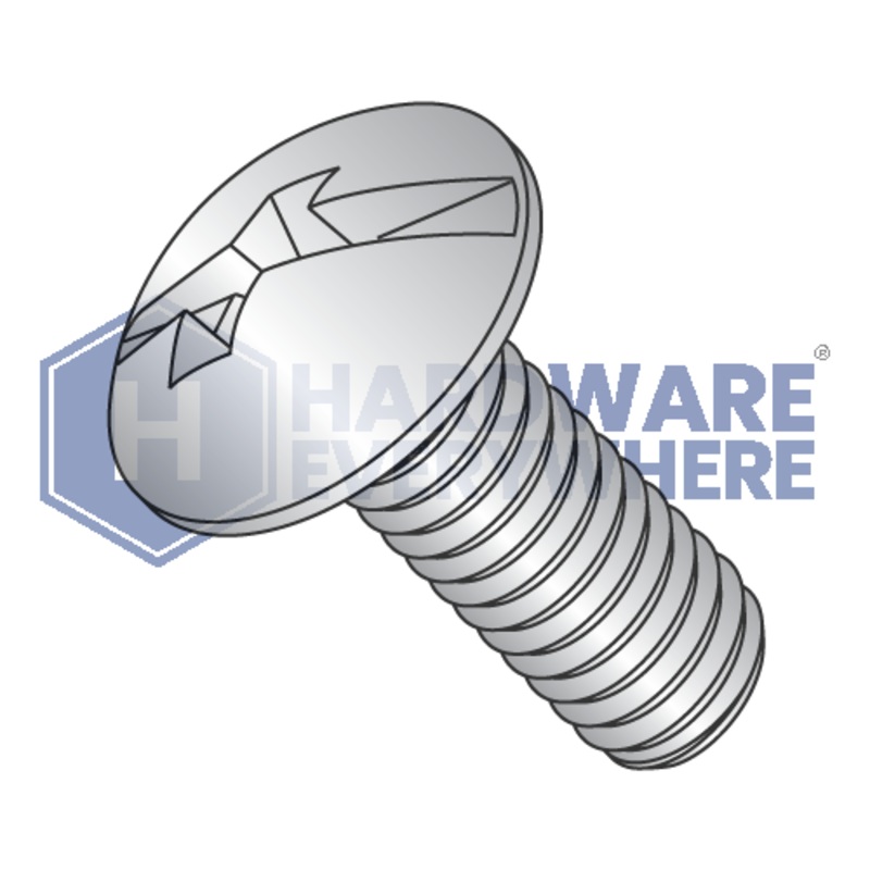 8-32 x 1/2 MACHINE SCREWS / Combo / Truss Head / 18-8 Stainless / Plain