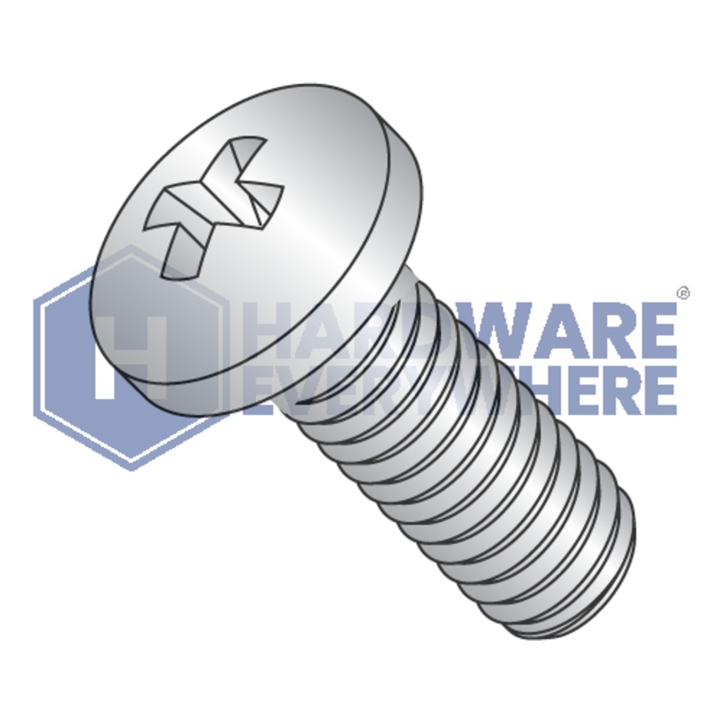 8-32 x 1/2 MACHINE SCREWS / Phillips / Pan Head / 410 Stainless / Plain