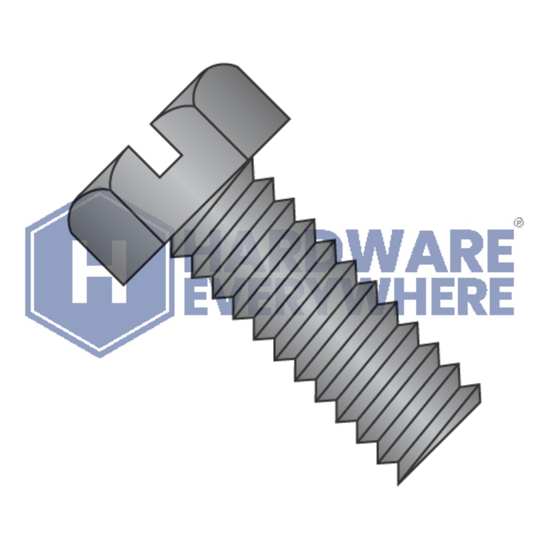 1/4-20 x 5/8 MACHINE SCREWS / Slotted / Hex Head / Steel / Black Oxide