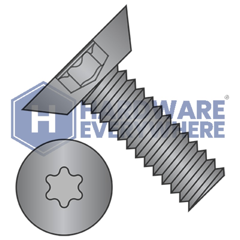 8-32 x 1/4 MACHINE SCREWS / Torx / Flat Head Undercut / Steel / Black Oxide