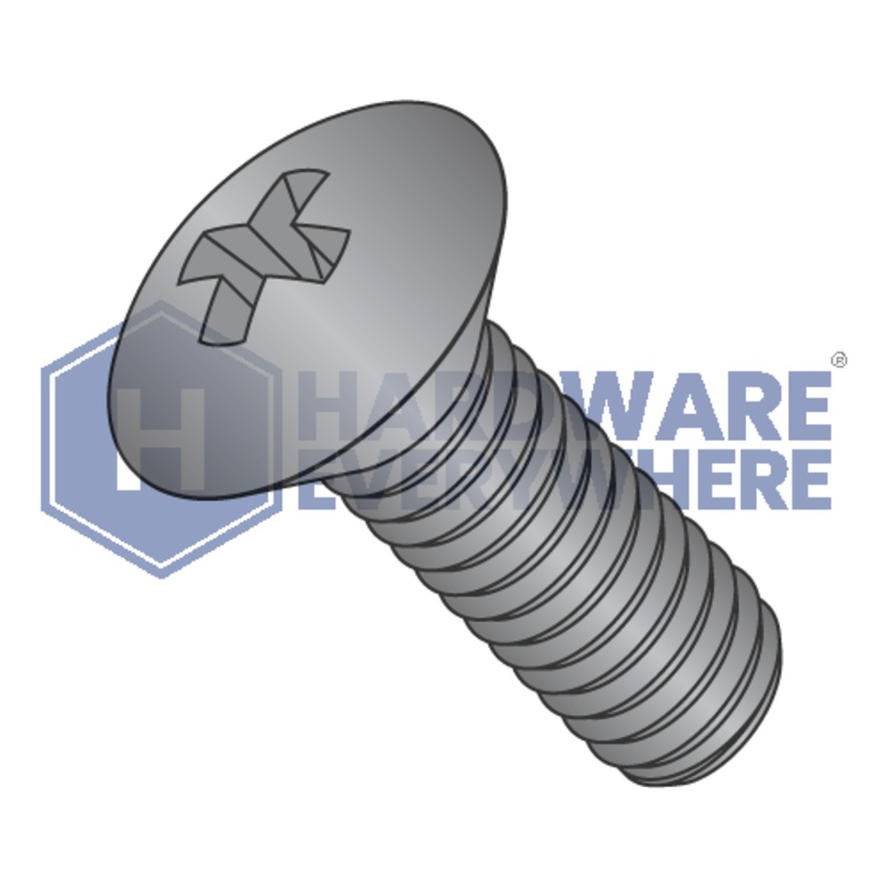 8-32 x 2 1/2 MACHINE SCREWS / Phillips / Oval Head / Steel / Black Oxide