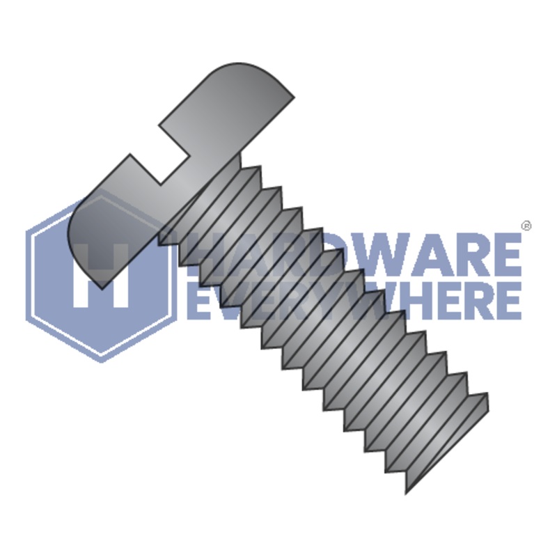 1/4-20 x 5/8 MACHINE SCREWS / Slotted / Pan Head / Steel / Black Oxide