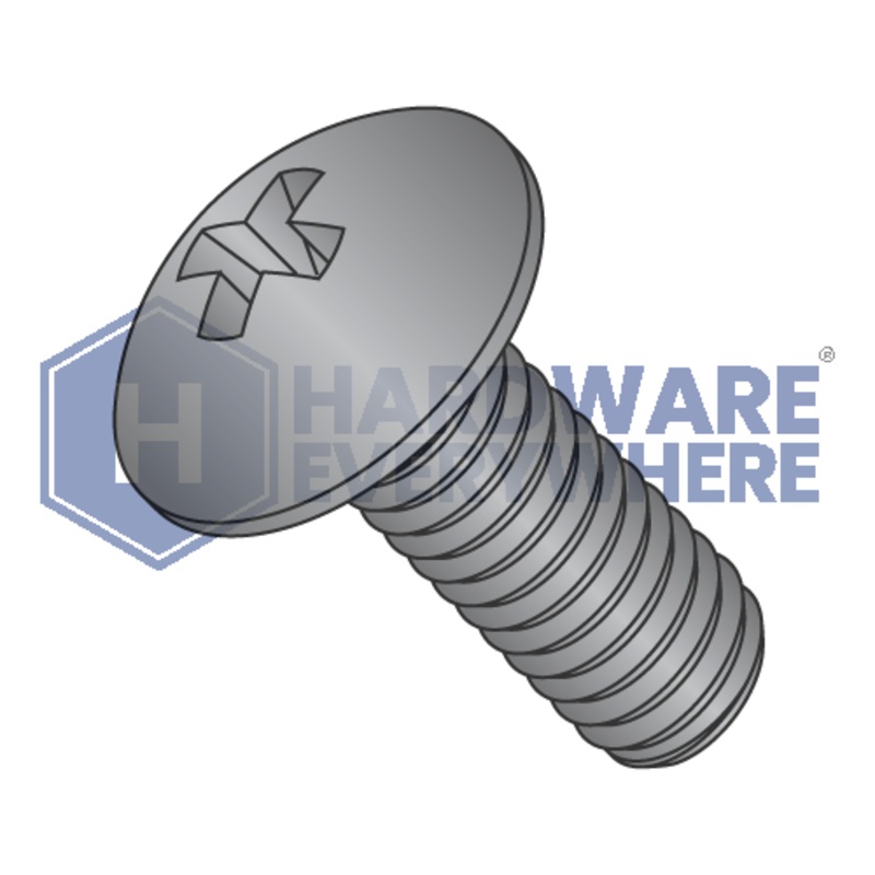 1/4-20 x 5/8 MACHINE SCREWS / Phillips / Truss Head / Steel / Black Oxide