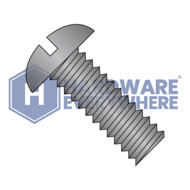 8-32 x 1/4 MACHINE SCREWS / Slotted / Round Head / Steel / Black Oxide