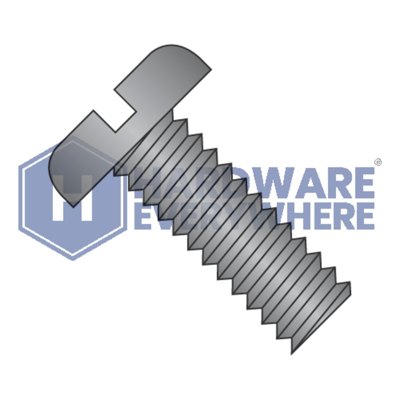 8-32 x 1/4 MACHINE SCREWS / Slotted / Pan Head / Steel / Black Zinc