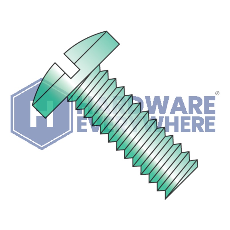 8-32 x 1/4 MACHINE SCREWS / Slotted / Binder Head / Steel / Green Zinc