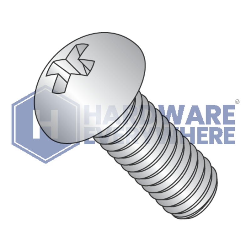 1/4-20 x 7/8 MACHINE SCREWS / Phillips / Round Head / 18-8 Stainless / Plain