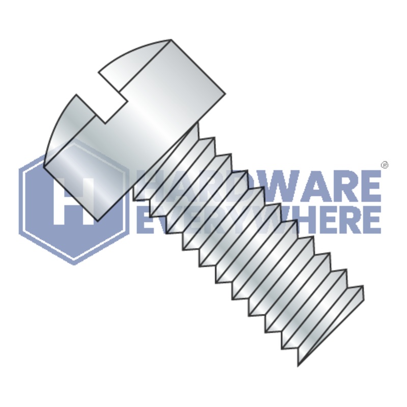 1/4-20 x 1/2 MACHINE SCREWS / Slotted / Fillister Head / Steel / Zinc