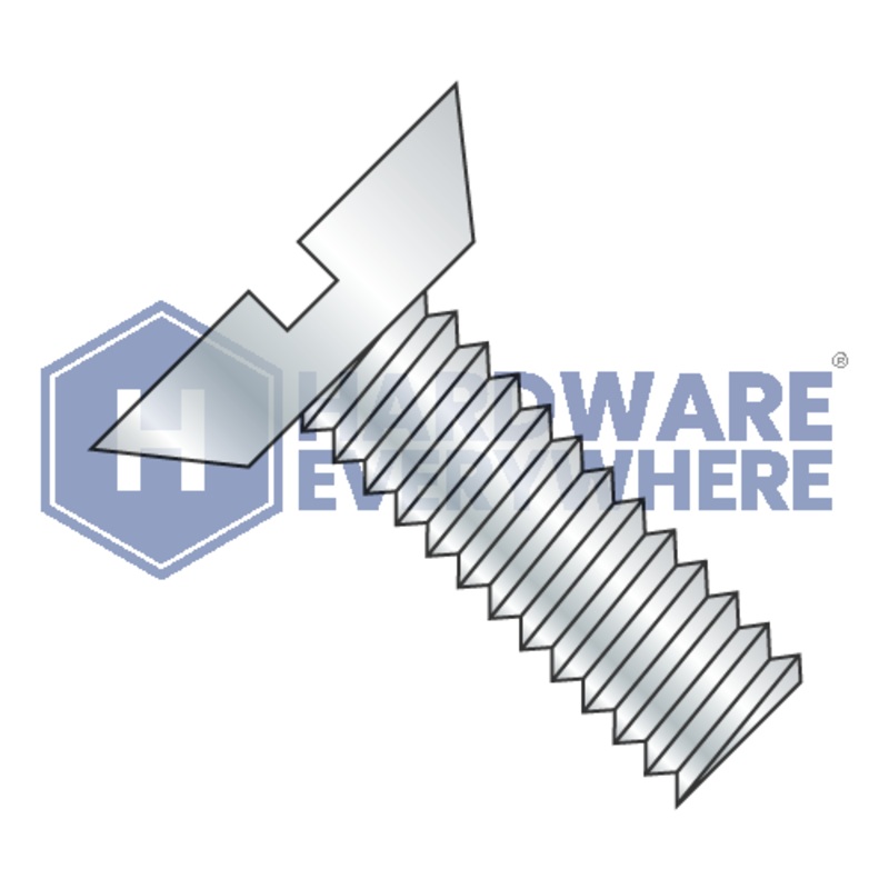 1/4-20 x 1/2 MACHINE SCREWS / Slotted / Flat Head Undercut / Steel / Zinc