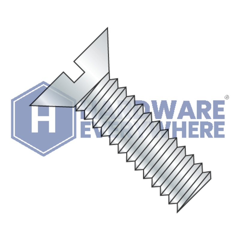 1/4-20 x 5/8 MACHINE SCREWS / Slotted / Flat Head / Steel / Zinc