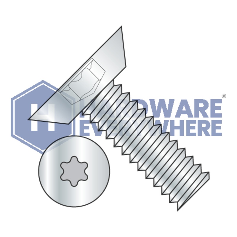 8-32 x 1/4 MACHINE SCREWS / Torx / Flat Head Undercut / Steel / Zinc