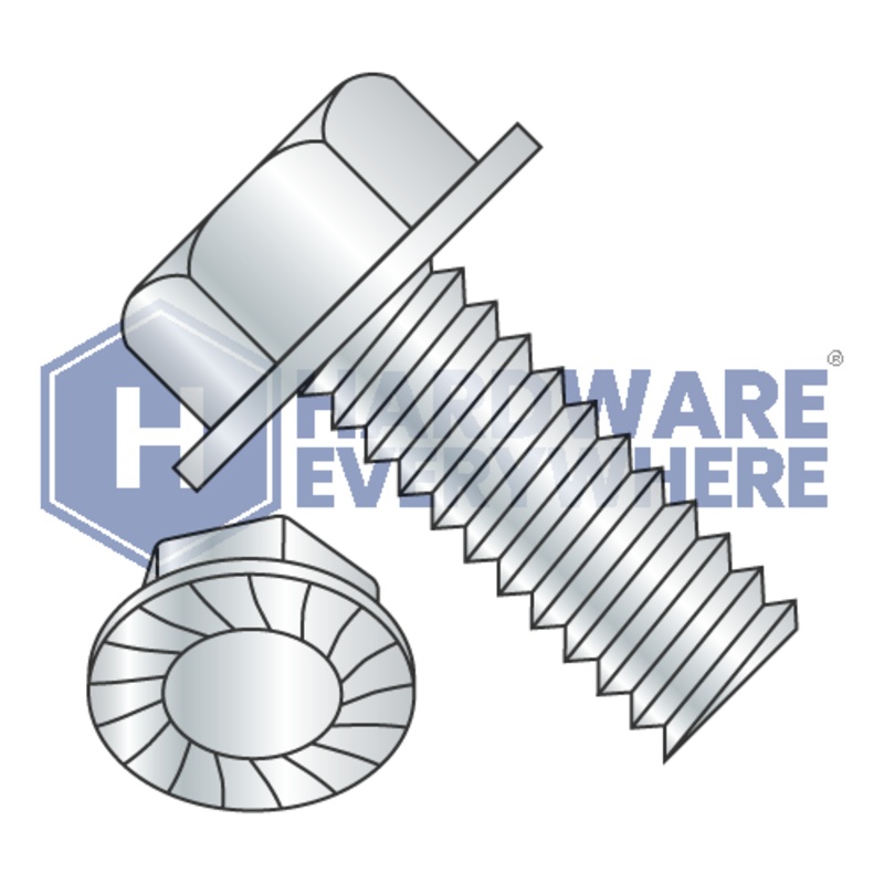 8-32 x 1/4 MACHINE SCREWS / Unslotted / Hex Washer Head / Steel / Zinc FUL163378775638