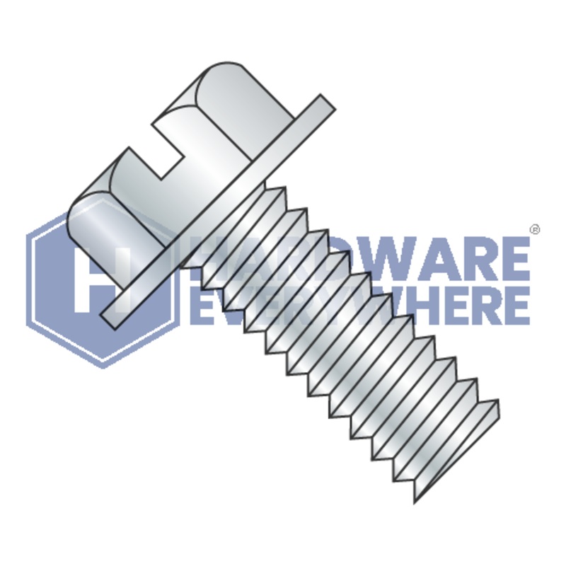 8-32 x 1/4 SCREWS / Slotted / Hex Washer Head / Steel / Zinc