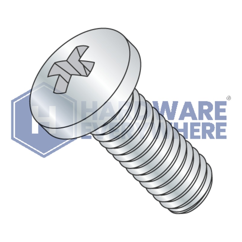 8-32 x 2 1/4 MACHINE SCREWS / Phillips / Pan Head / Steel / Zinc