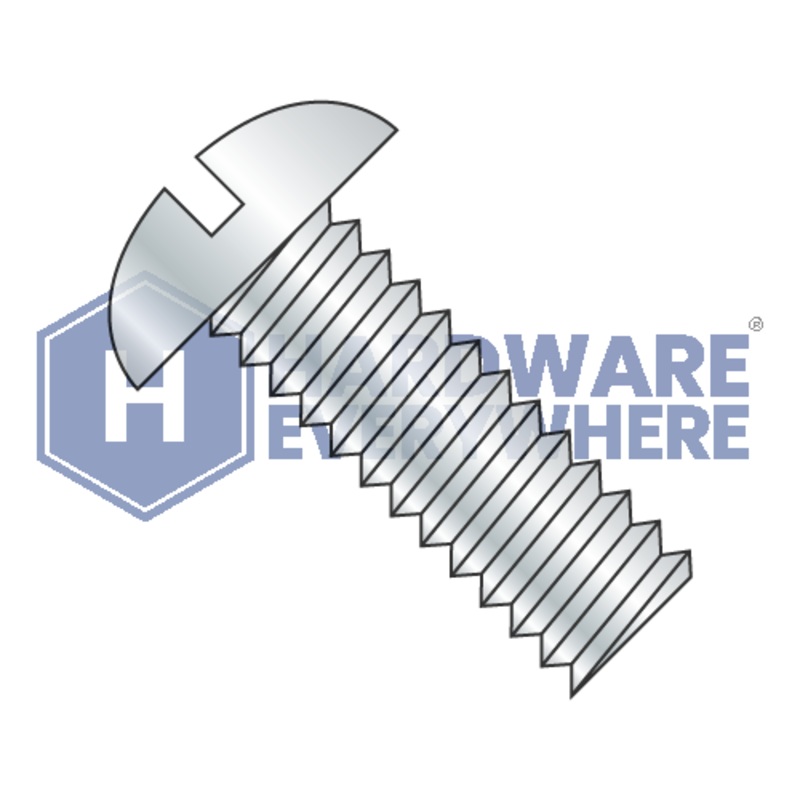 8-32 x 1/4 MACHINE SCREWS / Slotted / Round Head / Steel / Zinc