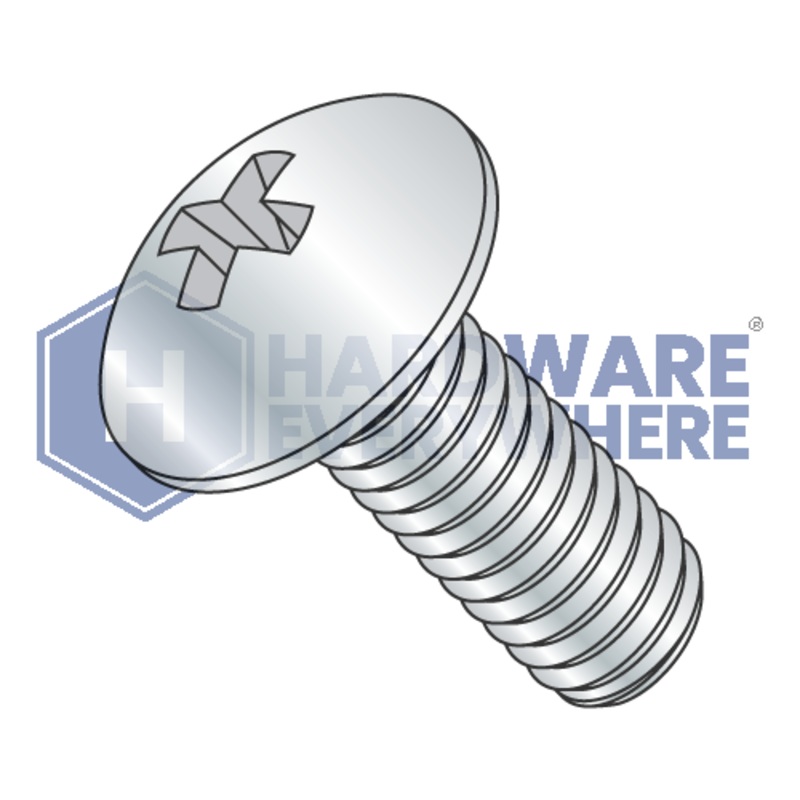 1/4-20 x 5 MACHINE SCREWS / Phillips / Truss Head / Steel / Zinc