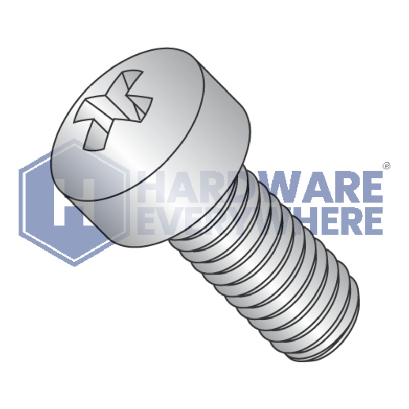 8-32 x 1/4 MACHINE SCREWS / Phillips / Fillister Head / 18-8 Stainless / Plain