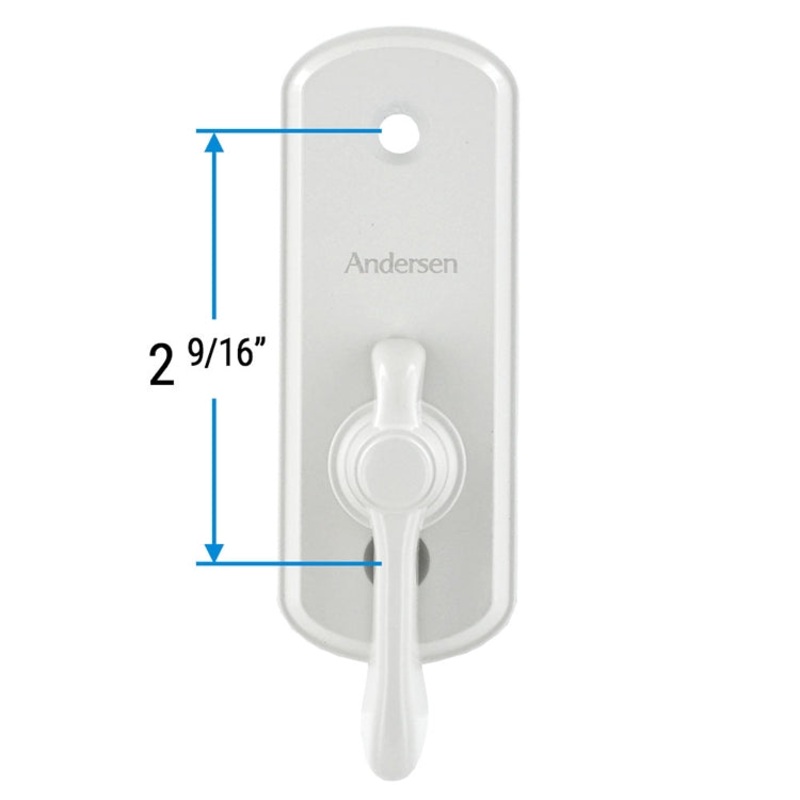Andersen Albany Style Gliding Door Thumb Latch in White Color