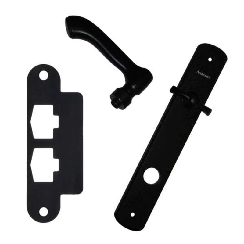 Andersen Albany Style (Single Active) Interior Hardware Set in Black – Left Hand – Half Kit