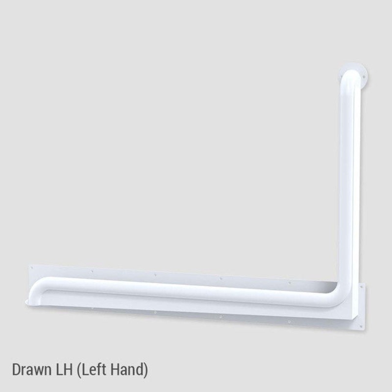 Anti-Ligature 90 Accessible Grab Rail 960mm x 900mm Left Hand