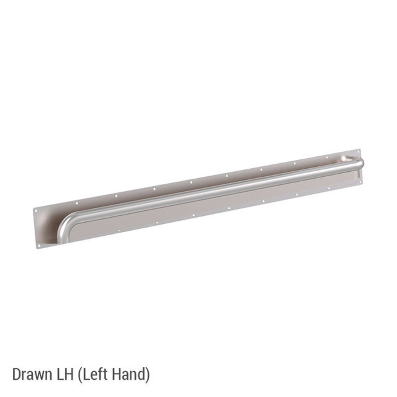 Anti-Ligature Horizontal Grab Rail Brushed Stainless Left Hand