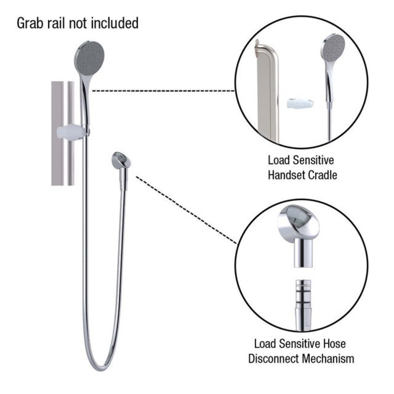 Anti-Ligature Shower Kit 6 Chrome Wels 5 Star – 6 L/min