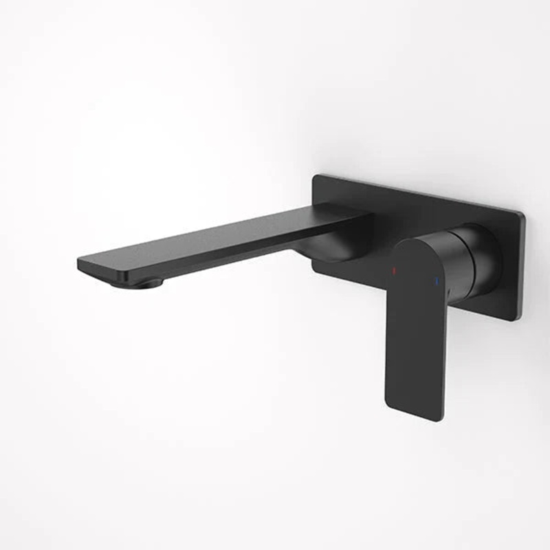 Urbane II 180mm Wall Basin / Bath Mixer – Rectangular Cover Plate – Matte Black Sales Kit – LF