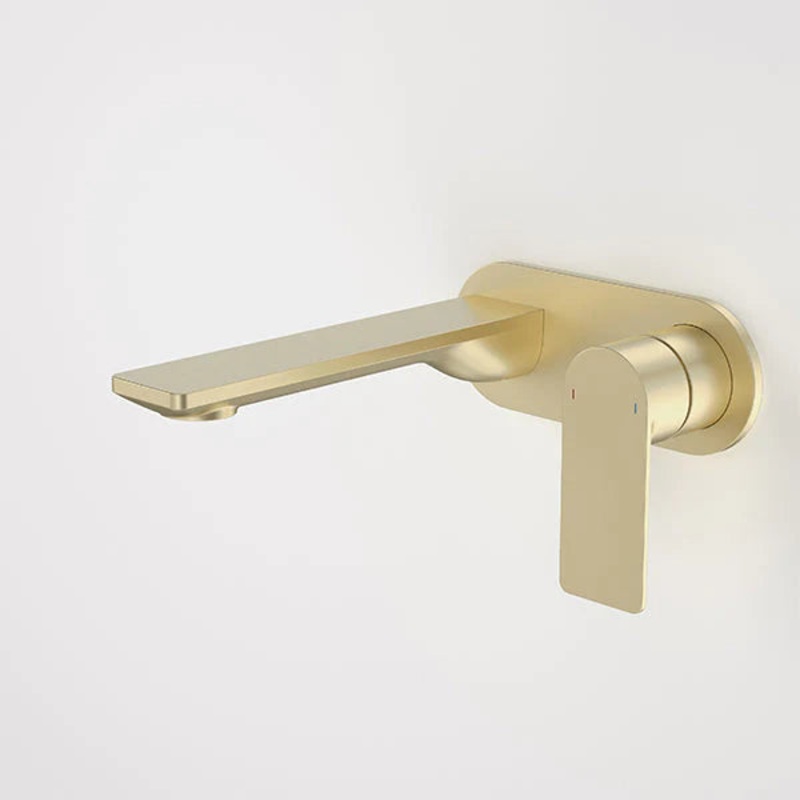 Urbane II 180mm Wall Basin / Bath Mixer – Round Cover Plate – Brushed Brass – Sales Kit – LF