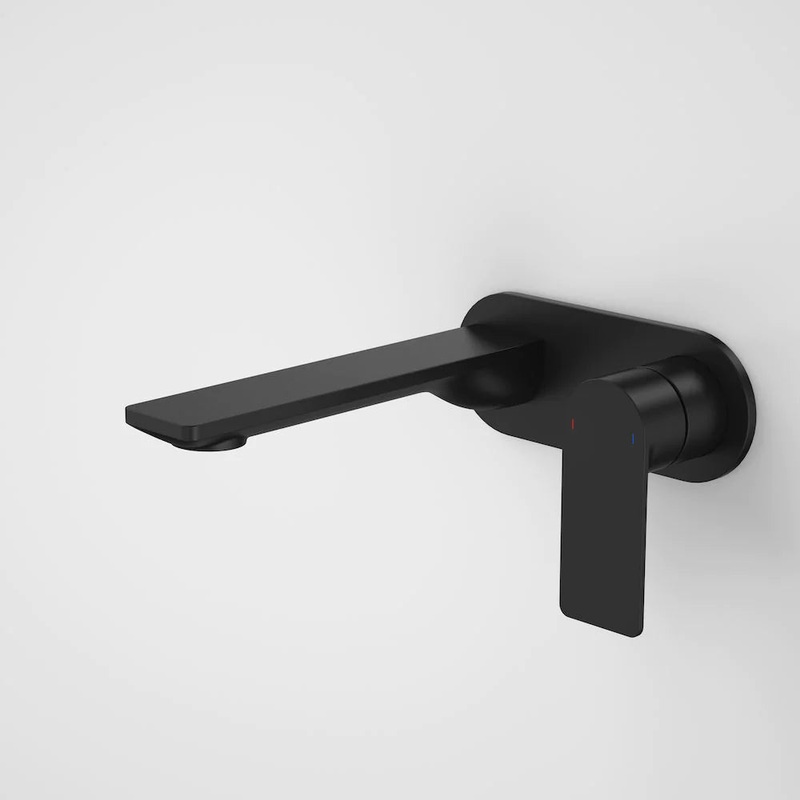 Urbane II 180mm Wall Basin / Bath Mixer – Round Cover Plate – Matte Black – Sales Kit – LF
