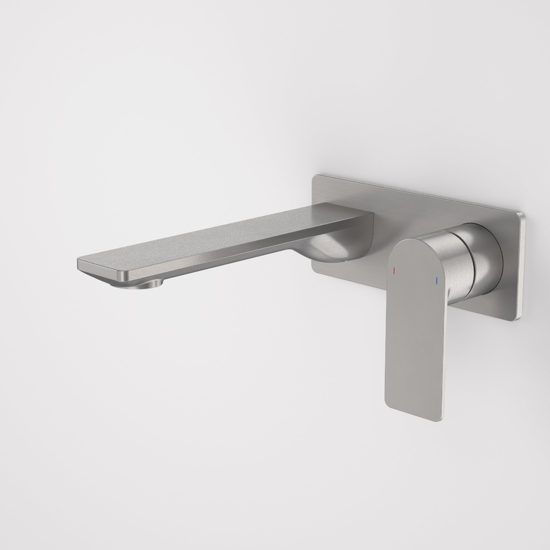 Urbane II 180mm Wall Basin / Bath Mixer – Rectangular Cover Plate – Gunmetal – Sales Kit – LF