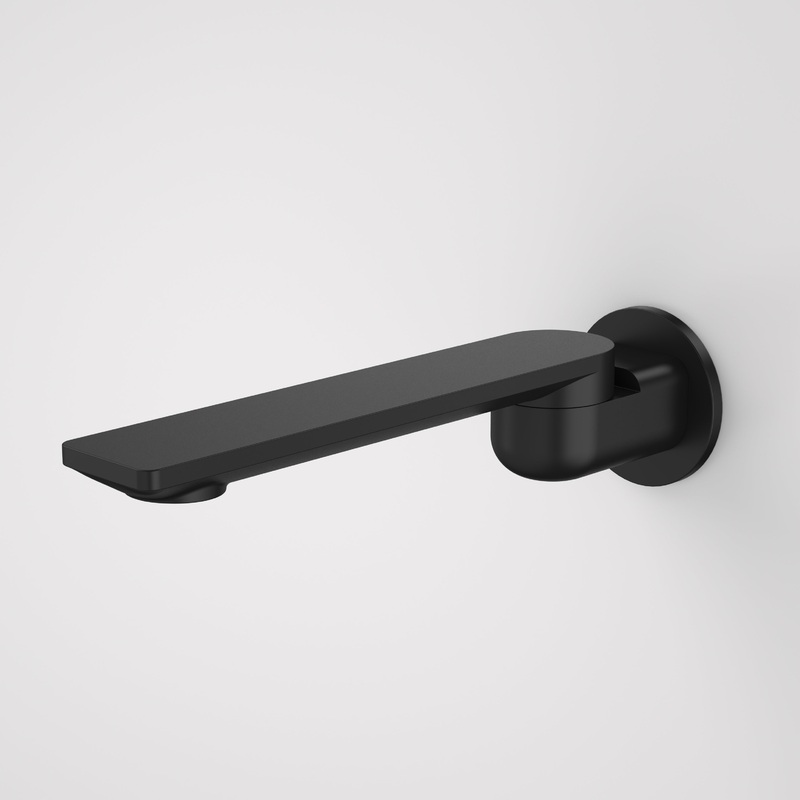 Urbane II 220mm Bath Swivel Outlet – Round Cover Plate – Matte Black