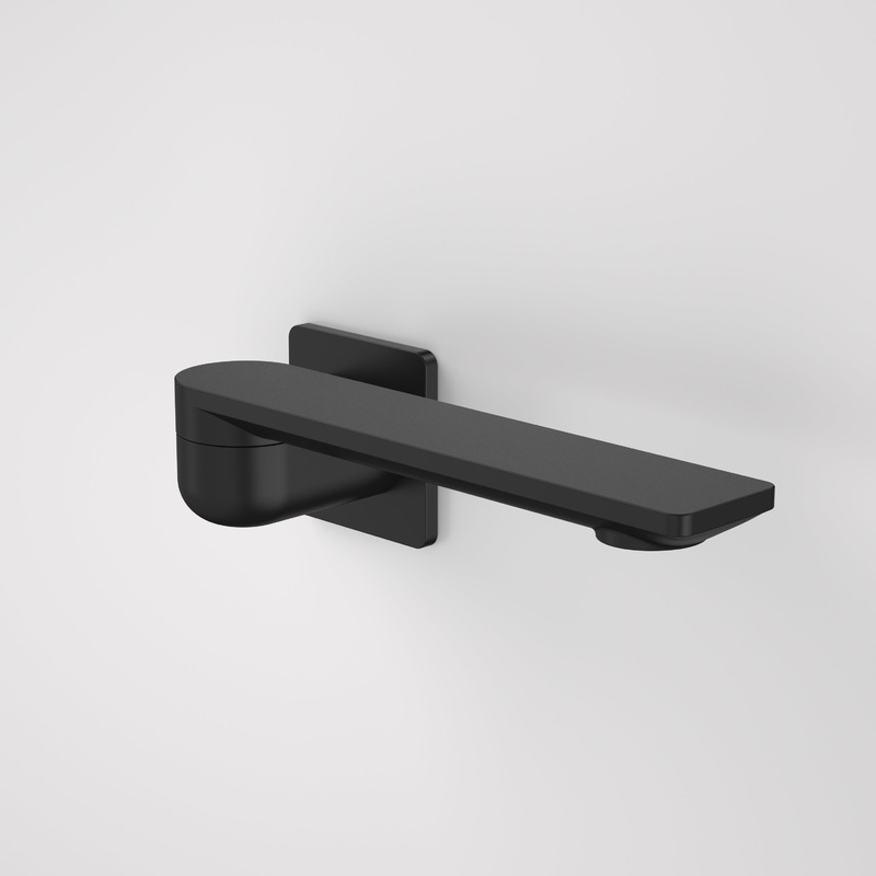 Urbane II 220mm Bath Swivel Outlet – Square Cover Plate – Matte Black