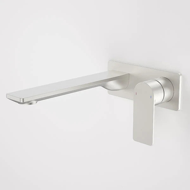 Urbane II 220mm Wall Basin / Bath Mixer – Rectangular Cover Plate – Brushed Nickel – Sales Kit – LF