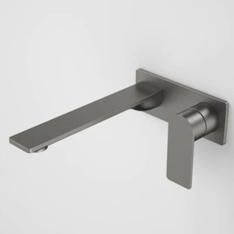 Urbane II 220mm Wall Basin / Bath Mixer – Rectangular Cover Plate – Gunmetal – Sales Kit – LF