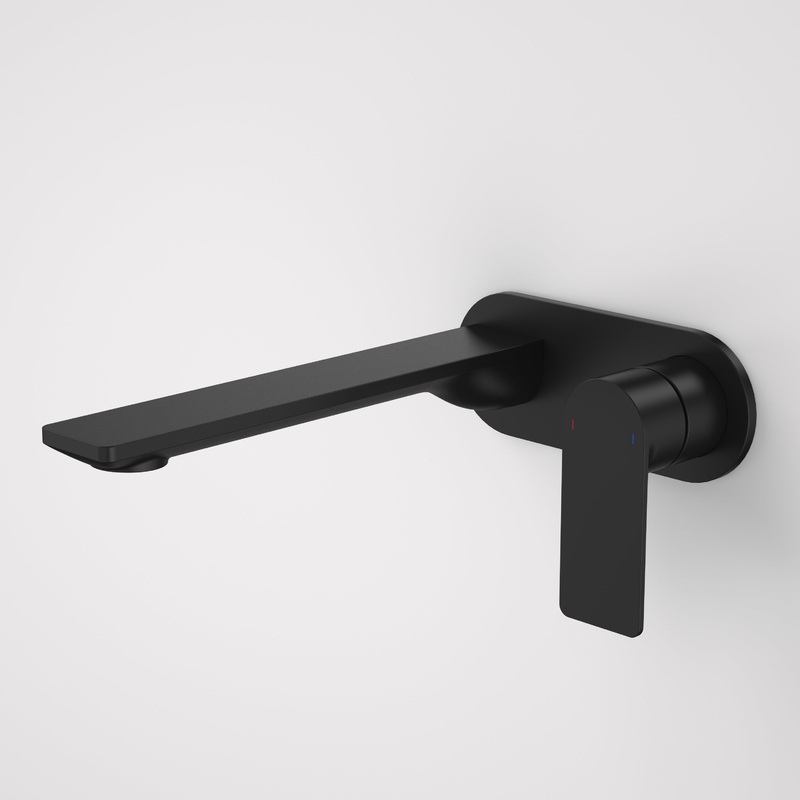 Urbane II 220mm Wall Basin / Bath Mixer – Round Cover Plate – Matte Black – Sales Kit – LF