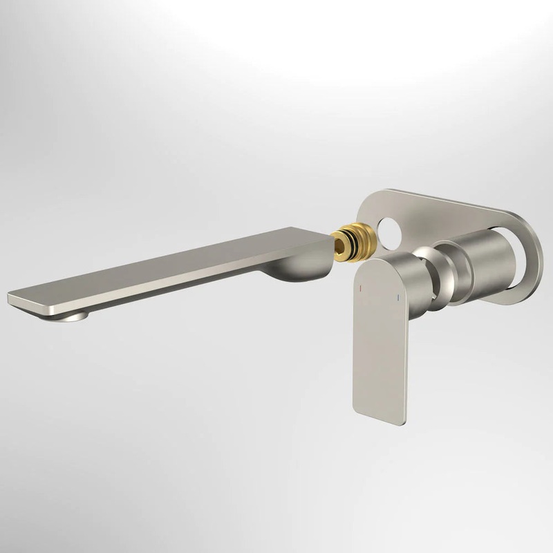 Urbane II 220mm Wall Basin / Bath Trim Kit – Round Cover Plate – Brushed Nickel – LF